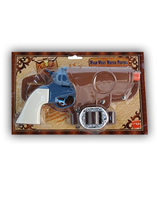 Pack of 1 - Costume - Wild West Water Pistol with Holster & Belt Adults 26.5 cms