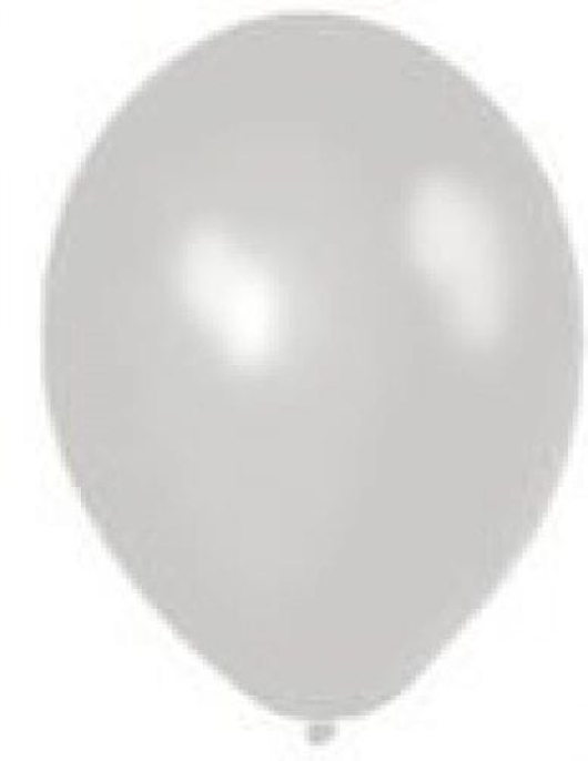 Silver Metallic Balloons 28cms 6pcs