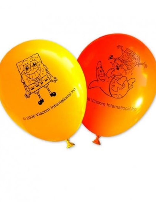 Assorted Sponge Bob Large Balloons 40cms 8pcs