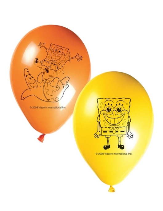 Assorted Printed Sponge Bob Large Balloons 40cms 8pcs