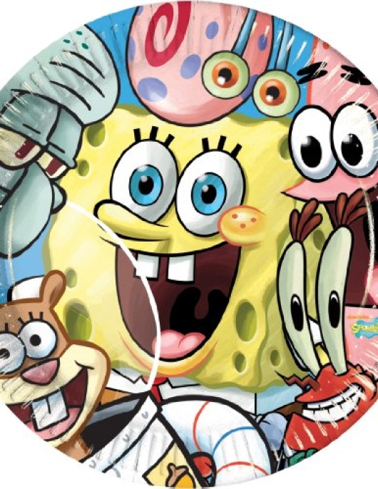 Sponge Bob Round Paper Plates 23cm