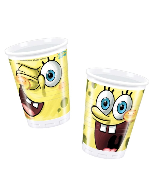 Sponge Bob Round Plastic Cups 200ml