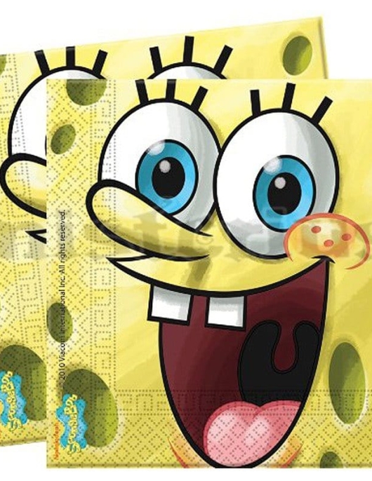 Sponge Bob Paper Napkins 33 x 33cms