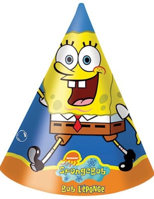 Sponge Bob Paper Hats 6pcs
