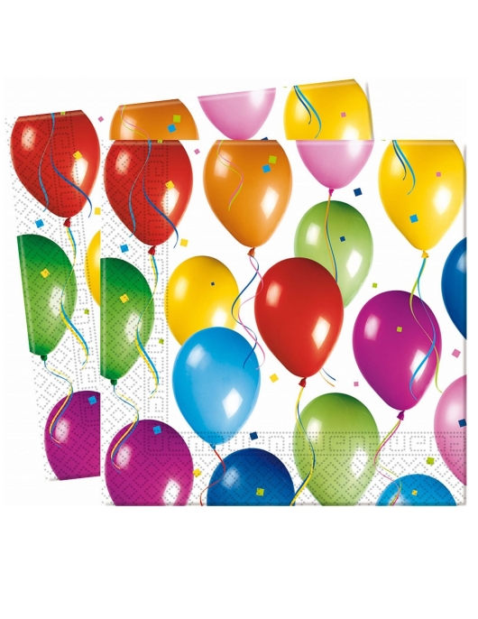 Balloons Paper Napkins 33 x 33cms