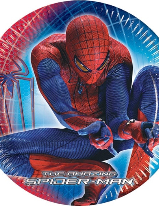 Spiderman Round Paper Plates 19.5cms