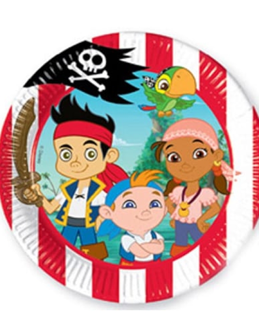 Jake the Neverland Pirate Round Paper Plates 19.5cms