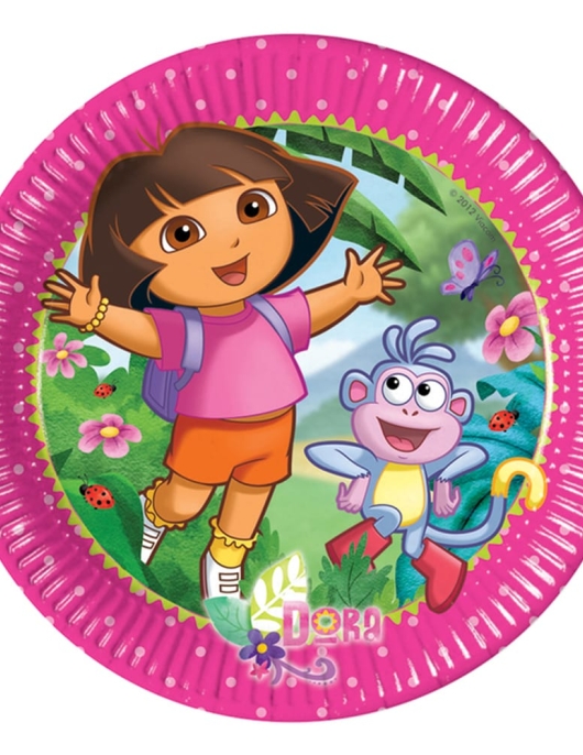Dora the Explorer Round Paper Plates 19.5cm