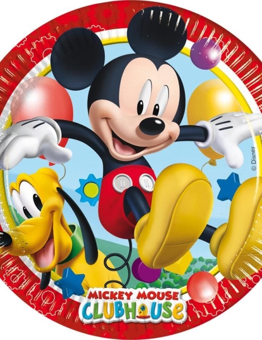 Mickey Mouse Clubhouse Round Paper Plates 23cms