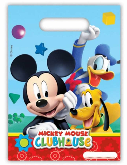 Mickey Mouse Clubhouse Plastic Party Bags 6pcs