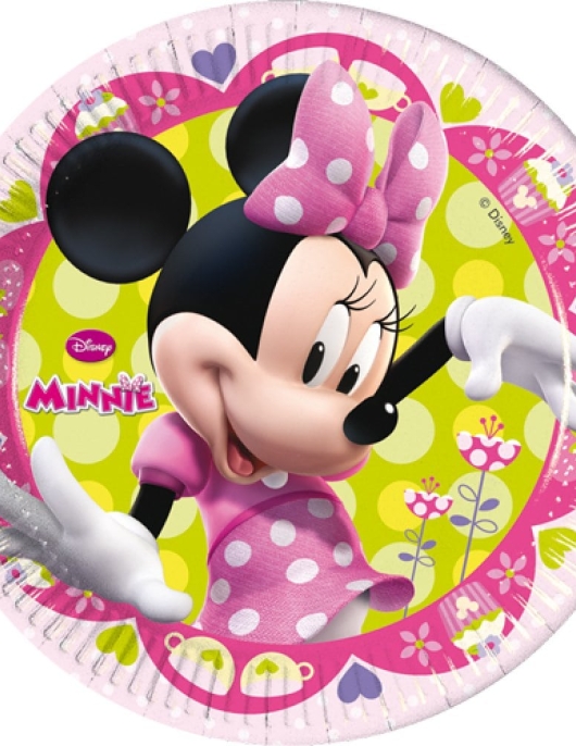 Minnie Mouse Pink Round Paper Plates 23cms