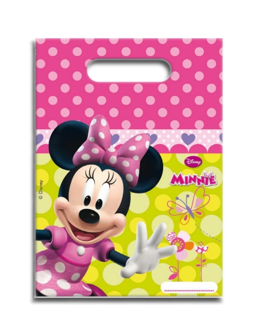 Minnie Mouse Pink Polka Dots Party Bags 6pcs