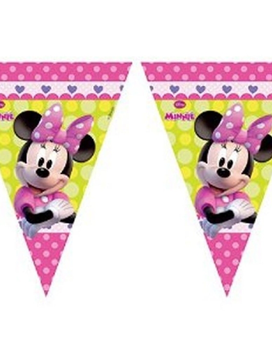 Minnie Mouse Green Polka Dots Plastic Flag Banner 2.3meters