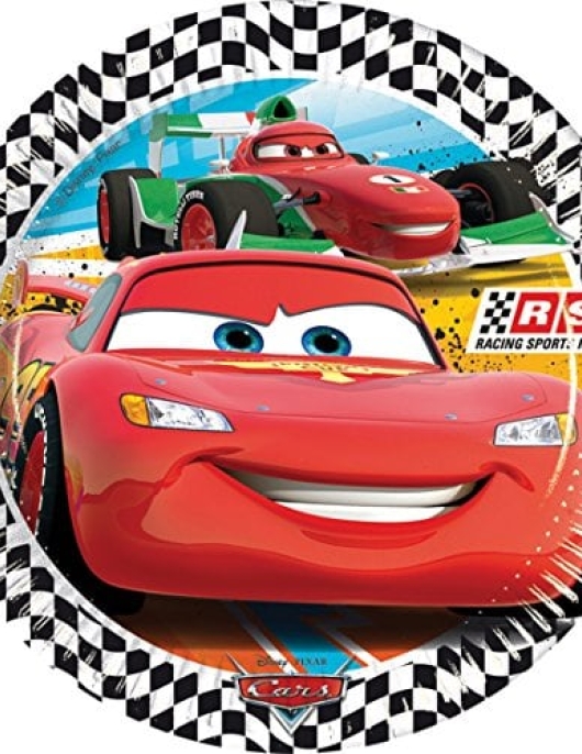 Cars Round Paper Plates 19.5cms