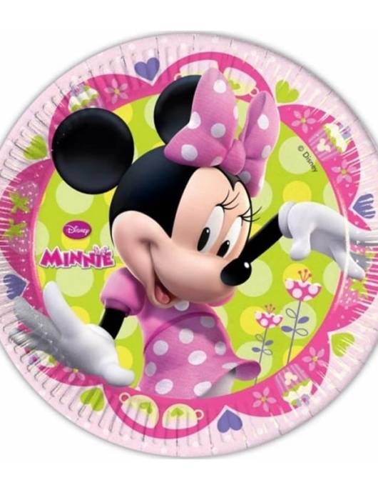 Minnie Mouse Pink Round Paper Plates 19.5cms