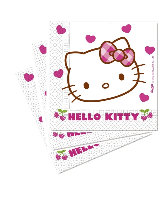 Hello Kitty Paper Napkins 33 x 33cms