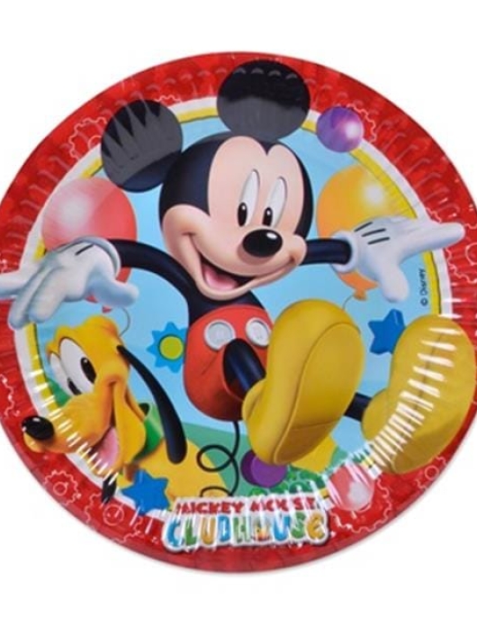 Mickey Mouse Clubhouse Round Paper Plates 19.5cms