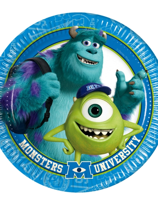 Monsters University Round Paper Plates 19.5cms