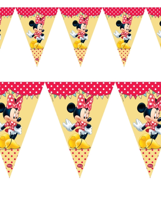 Minnie Mouse Classic Polka Dots Plastic Flag Banner 2.3meters