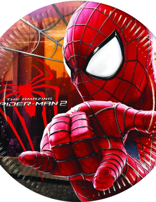 Spiderman 2 Round Paper Plates 23cms