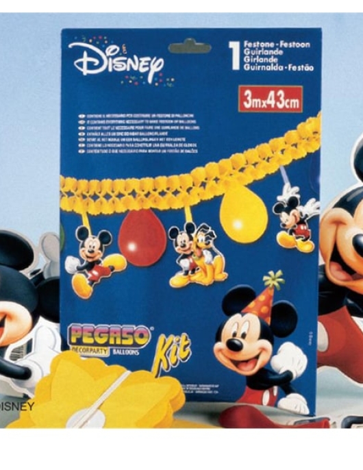 Mickey Mouse Decoration Kit Garland and Assorted Balloons 3meters