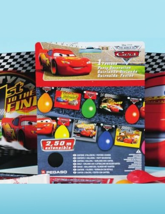 1-Festone Party Decoration Garland Disney Cars (Garland With Colorful Balloons) 2 5m