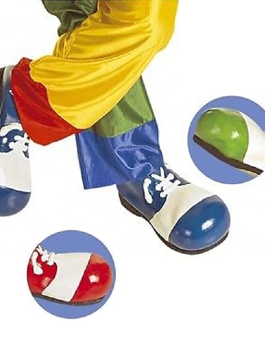 Clown Shoes Extra Large - Has Variant (Red, Blue and Green With White Stripe)
