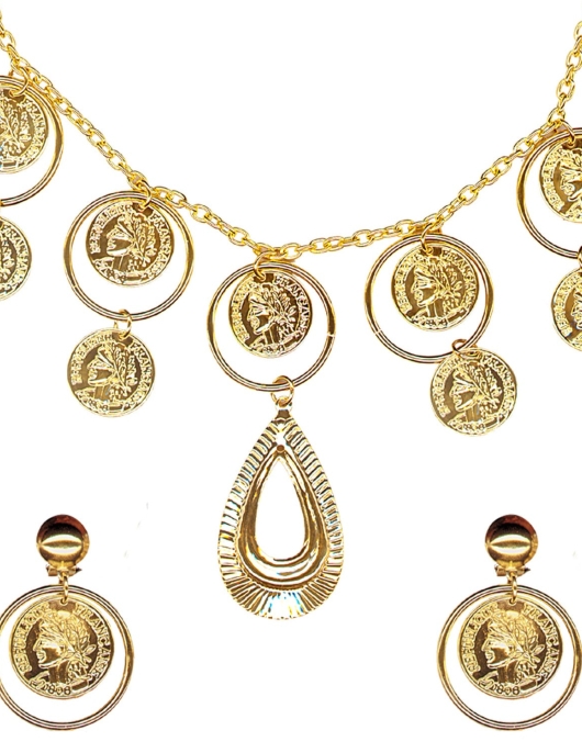Pack of 1 - Gipsy Jewellery Set (Necklace & Ear Rings)