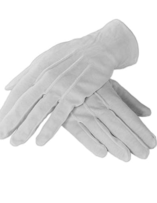 Pack of 2 - White Short Gloves