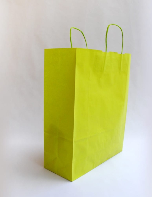 Lime Green Gift Paper Bags 32 x 40 x 13cms