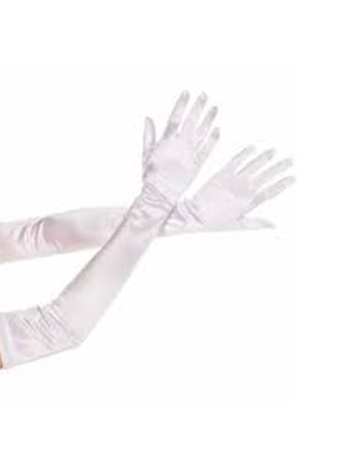 Pack of 1 - White Long Gloves