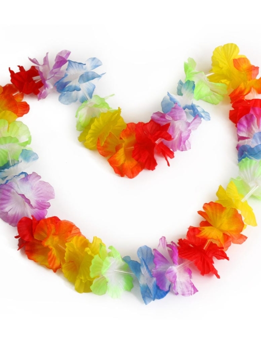 Hawaiian Collar (Rainbow Color Flower Neckles Multi)