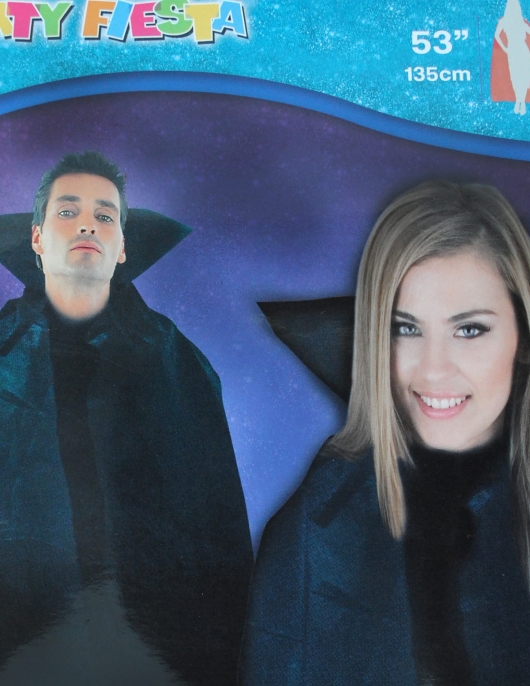 Black Dracula Cape Adult Free Size 135 cms