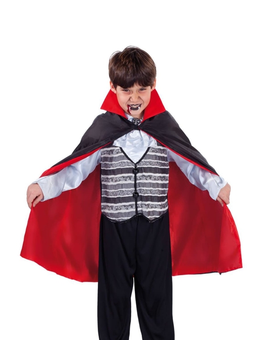 Pack of 1 - Kids Red Dracula Cape 