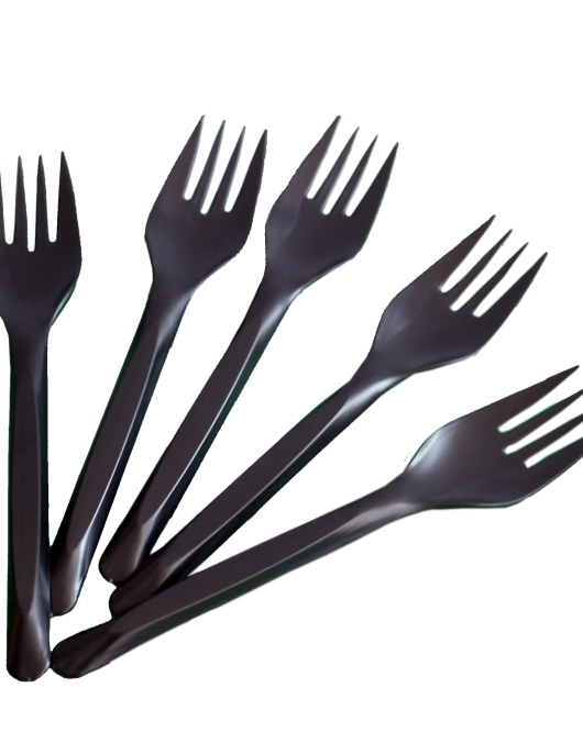Black Plastic Forks 