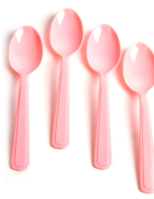 Pink Rosa Plastic Spoons 