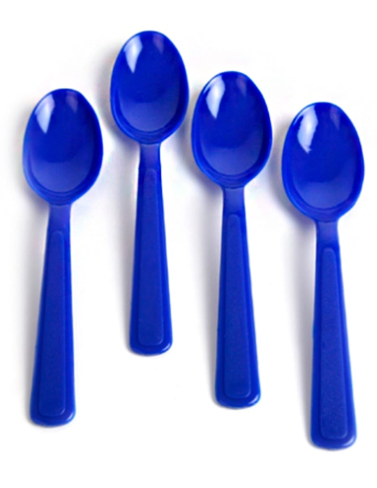 Blue Plastic Spoons