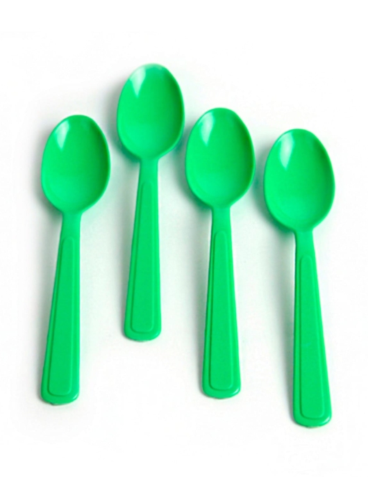 Green Kiwi Plastic Spoons