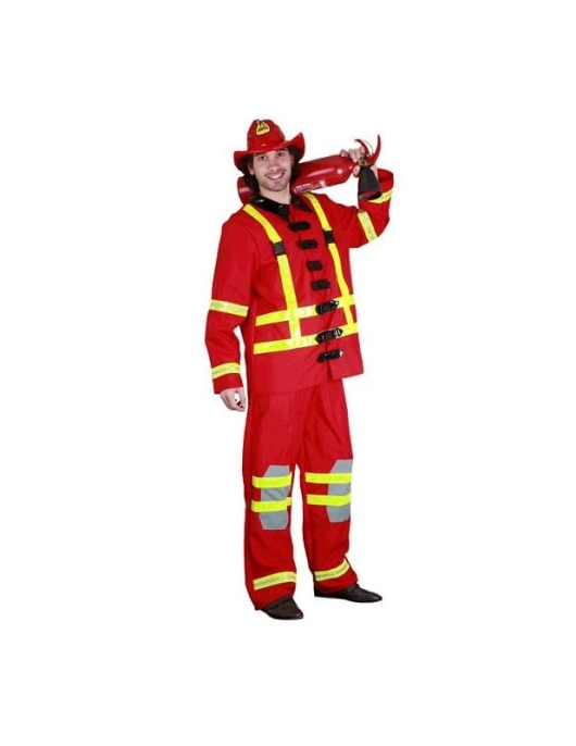 Bombero Fireman Costume Adult Free Size
