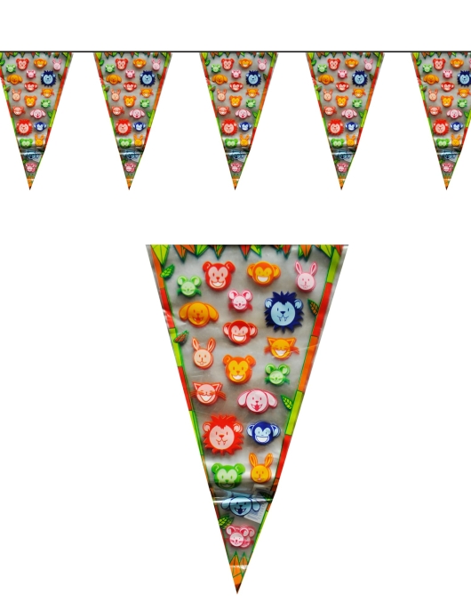 Bolsa Triangulo (Multiple Animal Faces Printed Cone Bag)