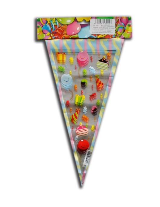 Happy Birthday Triangle Cone Bags 10pcs