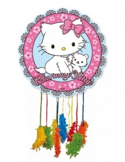 Hello Kitty Charmy Kitty Pinata Round Flower with Hanging Ribbons 43cms (Dia)