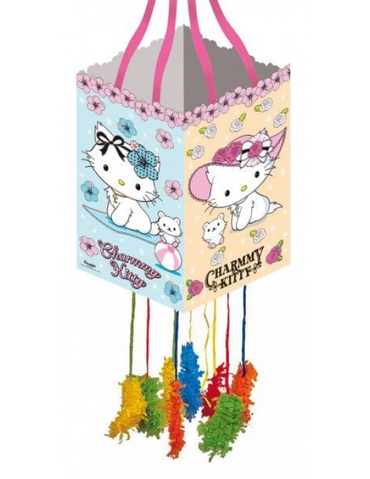 Hello Kitty Charmy Kitty Pinata with Hanging Ribbons 20 x 20 x 35cms