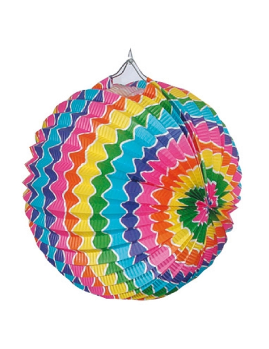 Rainbow Color Round Paper Lanterns - 1 pcs