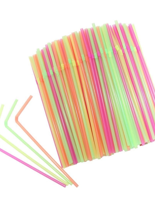 Flexible Drinking Straws 100pcs