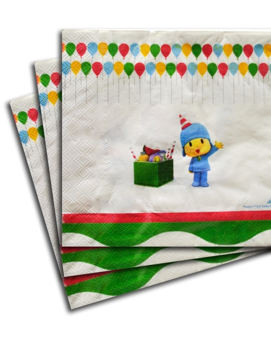 Pocoyo Paper Napkins 33cm X 33cms