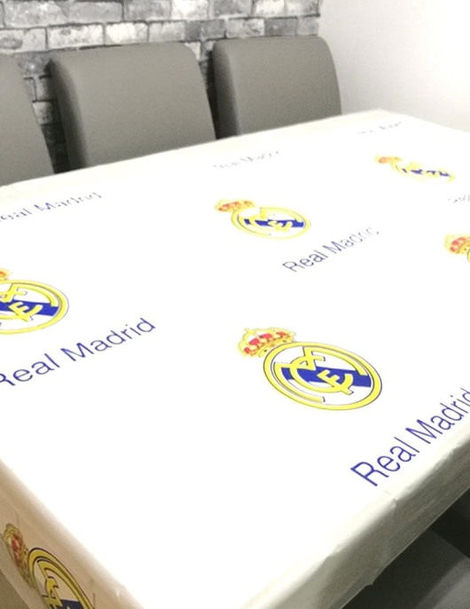 Football Real Madrid Plastic Table Cover 120 x 180cms