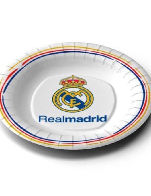 Football Real Madrid Round Paper Plates 23cm