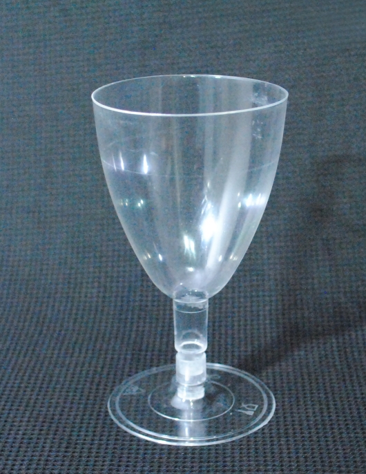 Clear Glass Shape Plastic Desert Goblets