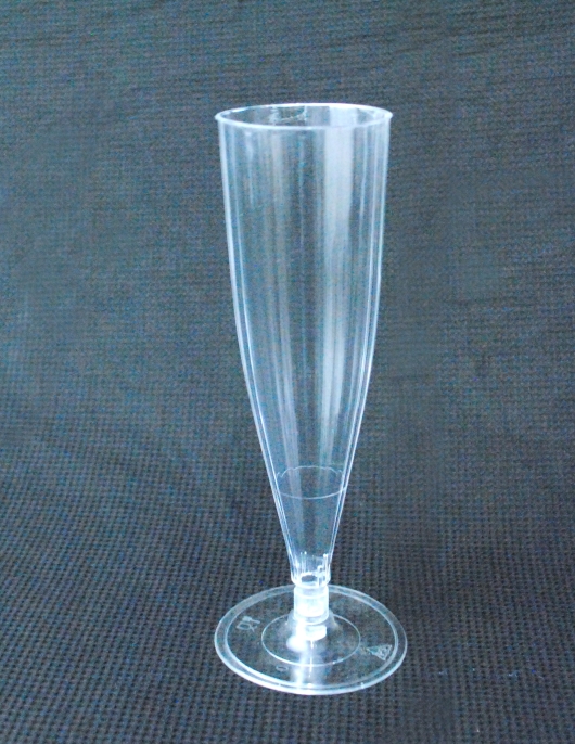 Clear Champagne Plastic Desert Goblets 